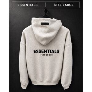 NWT Fear of God Essentials Light Oatmeal Hoodie Men’s Large FW22